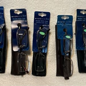 Black Reading Glasses with Case